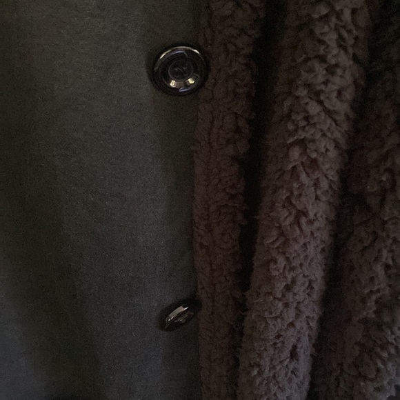 Black Faux Sherpa Jacket/Coat - Picture 6 of 9